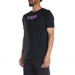Kappa US Men Authentic Runis T-Shirt - Black Smoke Violet