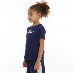Kappa US Kids Authentic Runis T-Shirt - Navy White