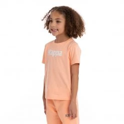 Kappa US Kids Authentic Runis T-Shirt - Peach White