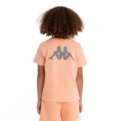 Kappa US Kids Authentic Runis T-Shirt - Peach White