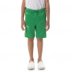 Kappa US Logo Tape Dasved Shorts - Green Kids