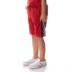 Kappa US Kids Logo Tape Dasved Shorts - Red