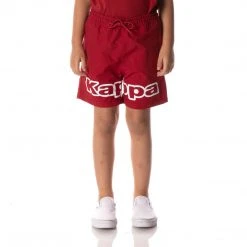 Kappa US Logo Tape Dolm Shorts - Red Kids