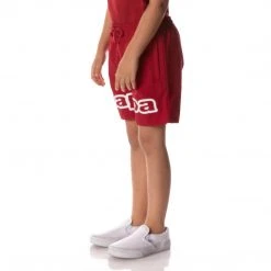 Kappa US Logo Tape Dolm Shorts - Red Kids