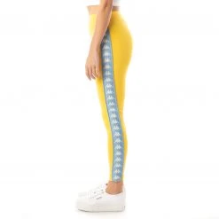 Kappa US Women 222 Banda Anen 2 Leggings - Yellow Light Blue