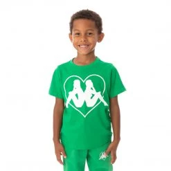 Kappa US Kids Authentic Love Zielona T-Shirt - Green