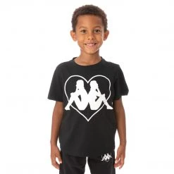 Kappa US Kids Authentic Love Zielona T-Shirt - Black