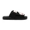 Kappa US Logo Tape Kalpi Slides - Black Footwear 1 Kappa US Logo Tape Kalpi Slides - Black Footwear