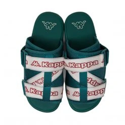 Kappa US Logo Tape Kalpi Slides - Dark Green 9 Kappa US Logo Tape Kalpi Slides - Dark Green