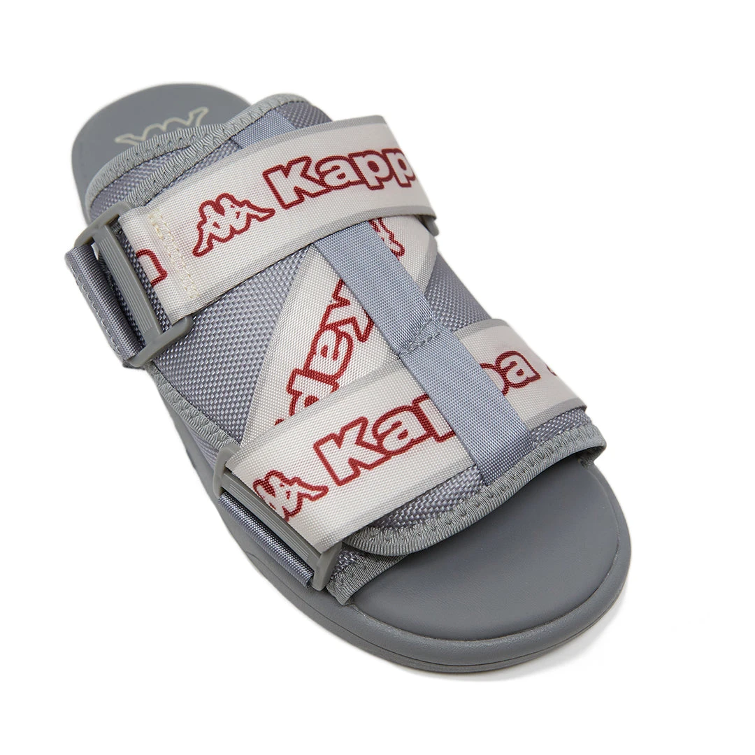 Kappa US Logo Tape Kalpi Slides - Grey 4 Kappa US Logo Tape Kalpi Slides - Grey