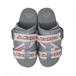 Kappa US Logo Tape Kalpi Slides - Grey 9 Kappa US Logo Tape Kalpi Slides - Grey