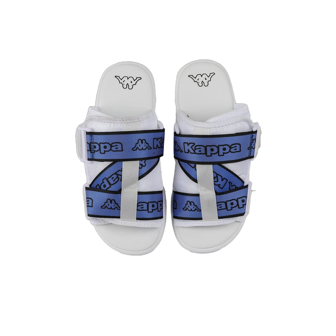 Kappa US Footwear Logo Tape Kalpi Sandals - White Blue 6 Kappa US Footwear Logo Tape Kalpi Sandals - White Blue