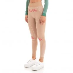 Kappa US Authentic Trybunalski Knit Leggings - Beige Red Women
