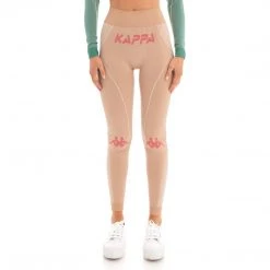 Kappa US Authentic Trybunalski Knit Leggings - Beige Red Women