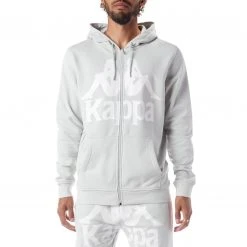 Kappa US Men Authentic Awert Hoodie - Grey White
