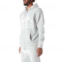 Kappa US Men Authentic Awert Hoodie - Grey White