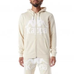 Kappa US Men Authentic Awert Hoodie - Beige White