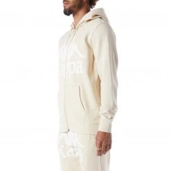 Kappa US Men Authentic Awert Hoodie - Beige White
