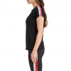 Kappa US Women Logo Tape Diza T-Shirt - Black Smoke