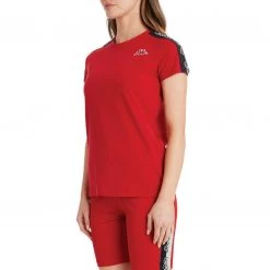 Kappa US Women Logo Tape Diza T-Shirt - Red