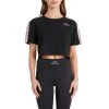 Kappa US Women Logo Tape Dera T-Shirt - Black Smoke