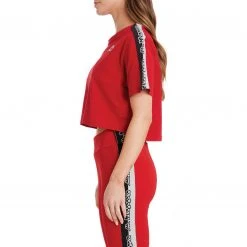Kappa US Logo Tape Dera T-Shirt - Red