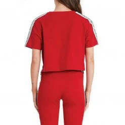 Kappa US Logo Tape Dera T-Shirt - Red