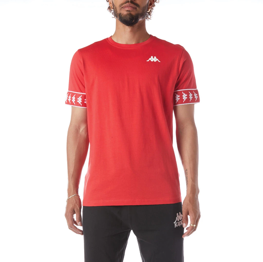 Kappa US 222 Banda Niji 2 T-Shirt - Red White Men 3 Kappa US 222 Banda Niji 2 T-Shirt - Red White Men