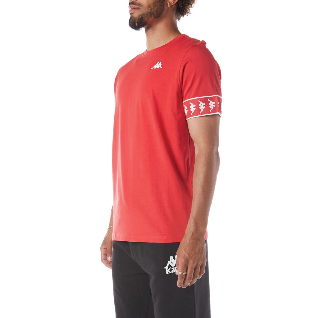 Kappa US 222 Banda Niji 2 T-Shirt - Red White Men 4 Kappa US 222 Banda Niji 2 T-Shirt - Red White Men