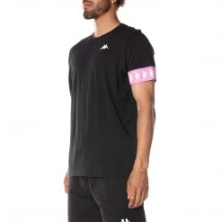 Kappa US 222 Banda Niji 2 T-Shirt - Black Smoke Violet