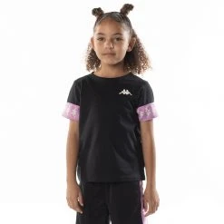 Kappa US Kids 222 Banda Niji 2 T-Shirt - Black Smoke Violet