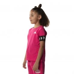 Kappa US Kids 222 Banda Niji 2 T-Shirt - Pink Black