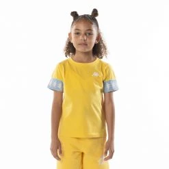 Kappa US Kids 222 Banda Niji 2 T-Shirt - Yellow Light Blue