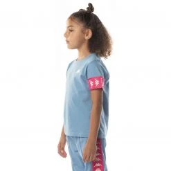 Kappa US Kids 222 Banda Niji 2 T-Shirt - Light Blue Pink