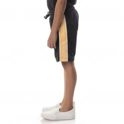 Kappa US Kids Logo Tape Aedi 2 Shorts - Black Smoke Orange