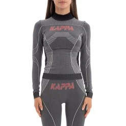 Kappa US Authentic Jaworzno Knit Top - Black Red