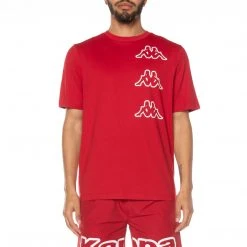 Kappa US Men Logo Aomix T-shirt - Red