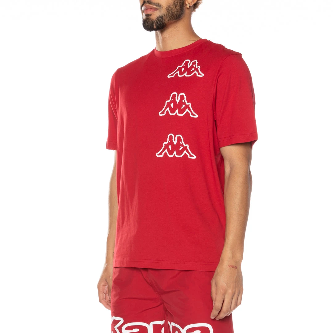 Kappa US Men Logo Aomix T-shirt - Red 4 Kappa US Men Logo Aomix T-shirt - Red