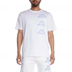 Kappa US Logo Aomix T-Shirt - White Blue Men