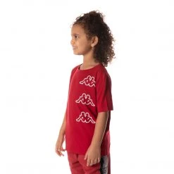 Kappa US Kids Logo Tape Aomix T-Shirt - Red