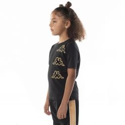 Kappa US Kids Logo Aomix T-Shirt - Black Smoke Orange
