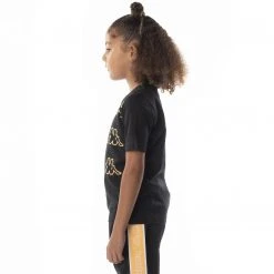 Kappa US Kids Logo Aomix T-Shirt - Black Smoke Orange