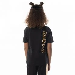 Kappa US Kids Logo Aomix T-Shirt - Black Smoke Orange