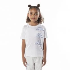 Kappa US Kids Logo Aomix T-Shirt - White Blue