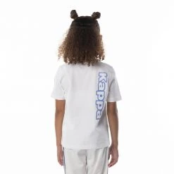 Kappa US Kids Logo Aomix T-Shirt - White Blue