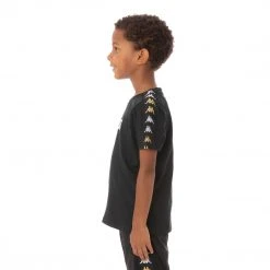 Kappa US Kids 222 Banda Bendocin T-Shirt - Black Smoke