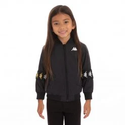 Kappa US Kids 222 Banda Leon Jacket - Black Smoke