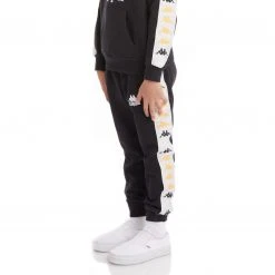 Kappa US Kids 222 Banda Alanz 3 Sweatpants - Black Smoke