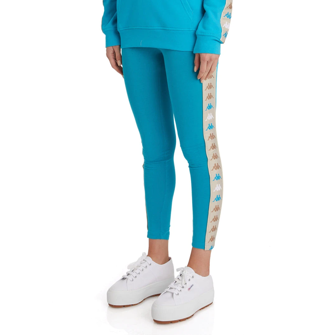 Kappa US Women 222 Banda Bartes 2 Leggings - Dark Aqua 4 Kappa US Women 222 Banda Bartes 2 Leggings - Dark Aqua