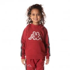 Kappa US Kids Logo Tape Dapet Hoodie - Red